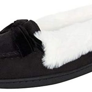 Jessica Simpson Women’s Micro Suede Moccasin Indoor Outdoor Slipper Shoe