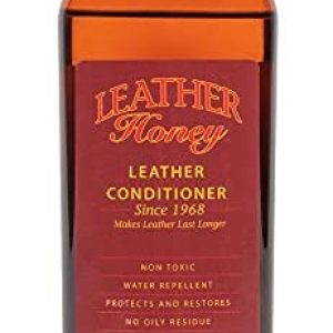 Leather-based Honey Leather-based Conditioner, Greatest Leather-based Conditioner Since 1968. to be used on Leather-based Attire, Furnishings, Auto Interiors, Footwear, Baggage and Equipment. Non-Poisonous and Made in The USA!