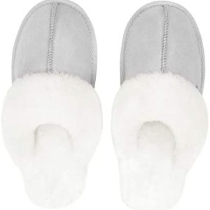 Togas Heat Suede Slippers Amanda for ladies Sheep Wool Collar for Indoor & Out of doors