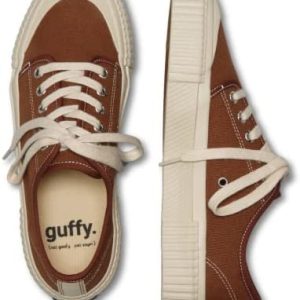 Guffy Womens Canvas Sneakers – Low Prime Strolling Sneakers – Trend Canvas Sneakers for Ladies – Lace Up Informal Canvas Tennis Sneakers – Put on for Any Event