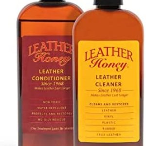 Leather Honey Complete Leather Care Kit Including 8 oz Cleaner and 8 oz Conditioner for use on Leather Apparel, Furniture, Auto Interiors, Shoes, Bags and Accessories