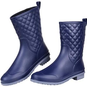 Women’s Mid Calf Rain Boots Waterproof Lightweight Garden Shoes