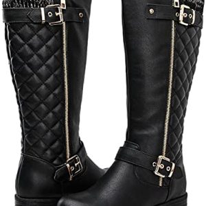 GLOBALWIN Girls’s Quilted Knee-Excessive Trend Boots