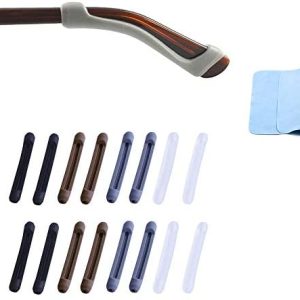 SUKPSY 8 Pairs 4 Colors Soft Silicone Eyeglass Ear Cushions Temple Tips Eyeglass Pads Anti Slip Glasses Ear Hook Comfort Sport Ear Grips,Eyeglasses Leg Antiskid Cover for Sunglasses ，Reading Glasses