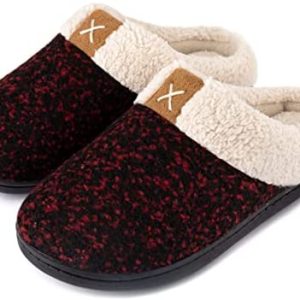 ULTRAIDEAS Girls’s Cozy Reminiscence Foam Slippers Fuzzy Wool-Like Plush Fleece Lined Home Sneakers w/Indoor, Outside Anti-Skid Rubber Sole