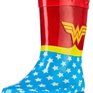 DC Comics Women’ Surprise Girl Printed Waterproof Simple-On Rubber Rain Boots (Toddler/Little Children)