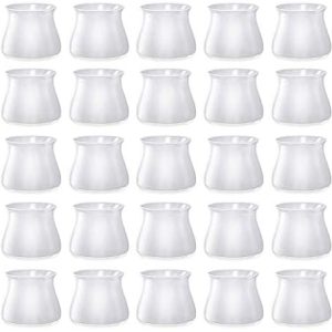 36 PCS Furnishings Silicone Safety Cowl, Silicone Chair Leg Cups Clear Silicone Anti-Slip Chair Leg Pads Caps Cowl, Spherical & Sq. Furnishings Desk Toes Covers, Forestall Ground Scratches