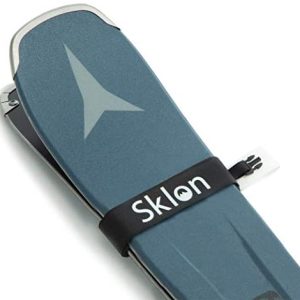 Sklon Ski Strap Fasteners – Rubber 2 Pack Carrier – Securely Transport Your Skis – Comes with Snap Clips for Easy Storage – Ski Accessories Great for Carrying Ski Gear – Men, Women and Kids