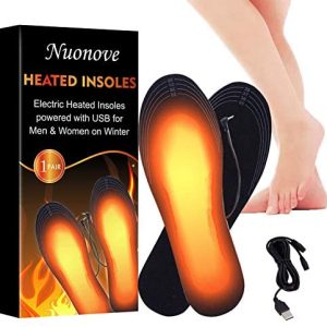 Heated Insole Heated Shoe Insoles Heate Boot Insoles Heated Insoles for Men, USB Winter Warm Shoe Insole, Rechargeable Heating Cuttable Insole for Man Woman Child, Size 41-46