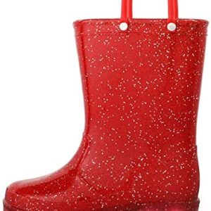 Ok KomForme Youngsters Rain Boots, Waterproof Gentle up Boots with Simple-on Handles