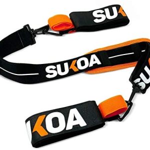 Sukoa Ski & Pole Service Straps – Shoulder Sling with Cushioned Holder Protects from Scratches – Downhill Snowboarding Backcountry Gear Ski Equipment for Males and Ladies